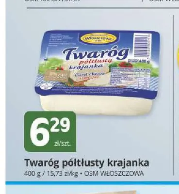Twaróg półtłusty krajanka OSM Włoszczowa promocja w Marketvita