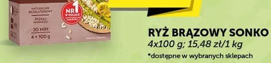 Ryż brązowy Sonko promocja w Groszek
