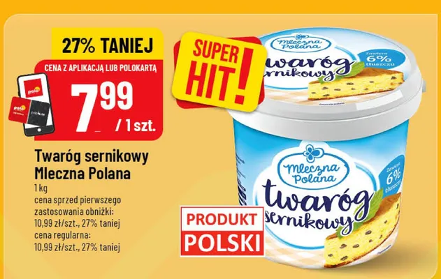 Twaróg sernikowy promocja w POLOmarket