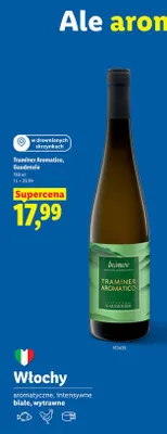 Wino białe Traminer Aromatico promocja w Lidl