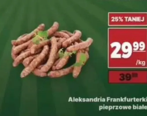 Frankfurterki pieprzowe białe Aleksandria promocja w API Market