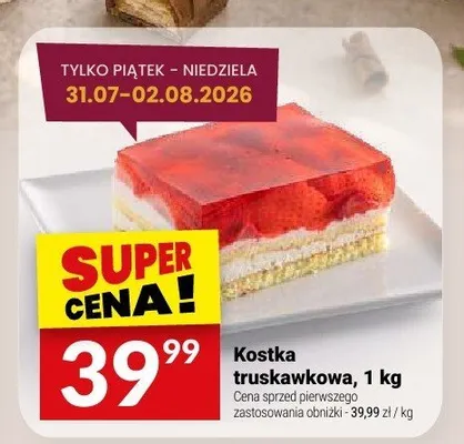 Kostka truskawkowa Białecki promocja w Twój Market