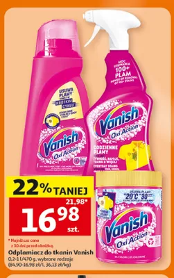 Odplamiacz do tkanin w płynie Vanish Oxi Action promocja w Auchan
