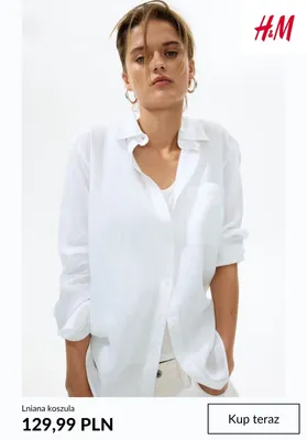 Lniana koszula H&M promocja w H&M