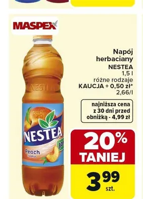 Napój herbaciany NESTEA Peach promocja w Carrefour Market