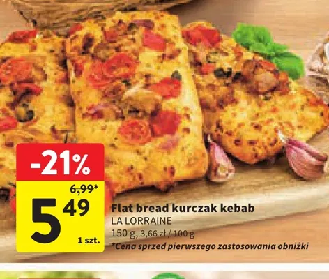 Flat bread kurczak kebab La Lorraine promocja w Intermarche