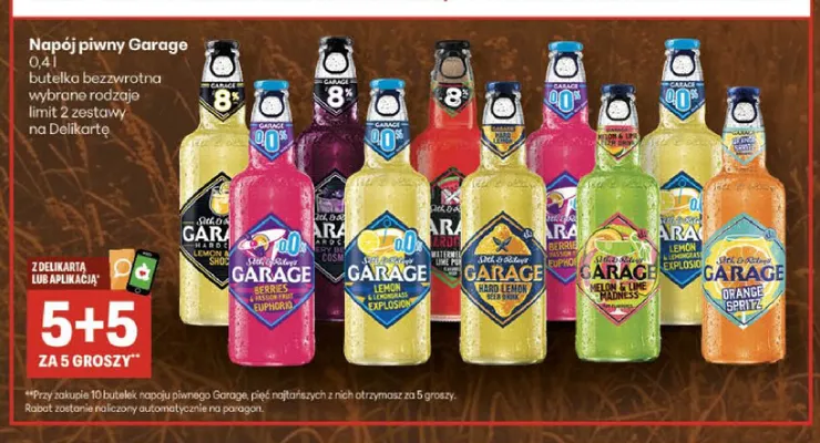 Napój piwny Garage Crazy Berry Cosmo promocja w Delikatesy Centrum