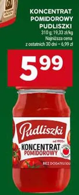Koncentrat pomidorowy Pudliszki promocja w Stokrotka