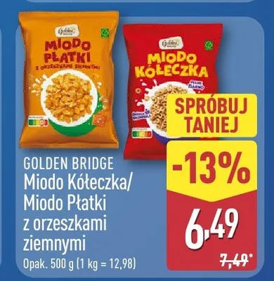 Miodo Kołeczka/Miodo Płatki z orzeszkami ziemnymi promocja w Aldi