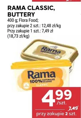Margaryna Rama Classic Flora Food promocja w Stokrotka