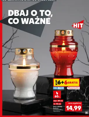 Znicz szklany z-384 promocja w Kaufland