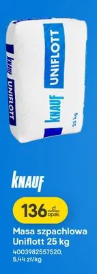 Masa szpachlowa Uniflott promocja w Castorama