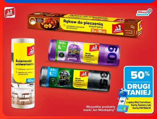 Worki na śmieci z taśmą Magnum Flex o zapachu lawendowym 60 l Jan Niezbędny promocja w Carrefour