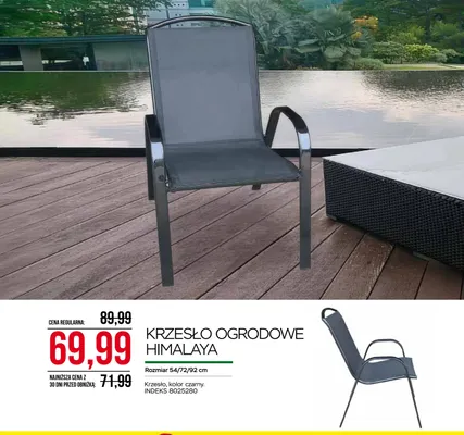 Krzesło ogrodowe Himalaya promocja w Abra Meble