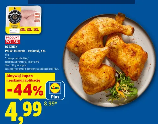 Polski kurczak - ćwiartki XXL Rzeźnik promocja w Lidl