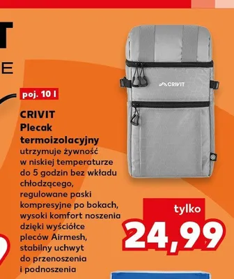 Plecak termoizolacyjny CRIVIT poj. 10l promocja w Kaufland