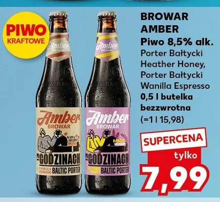 Piwo Porter Bałtycki, Heather Honey, Porter Bałtycki Wanilia Espresso promocja w Kaufland