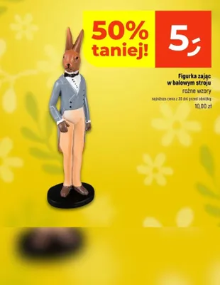 Figurka zając w balowym stroju różne wzory promocja w Dealz