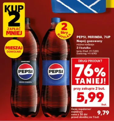 Napój gazowany Pepsi, Mirinda, 7up promocja w Kaufland