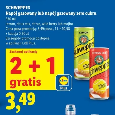 Napój Schweppes citrus mix promocja w Lidl