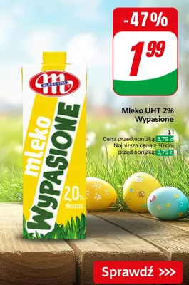 Mleko UHT 2% wypasione promocja w Dino