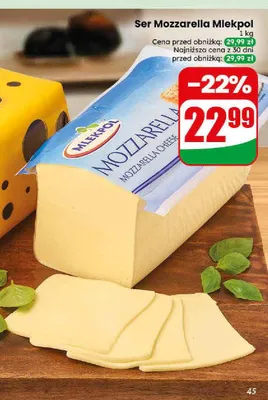 Ser Mozzarella Mlekpol promocja w Dino