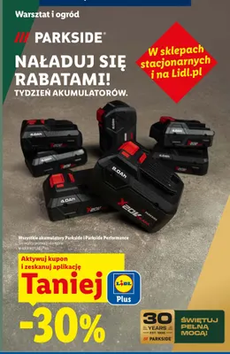 Akumulatory Parkside i Parkside Performance promocja w Lidl