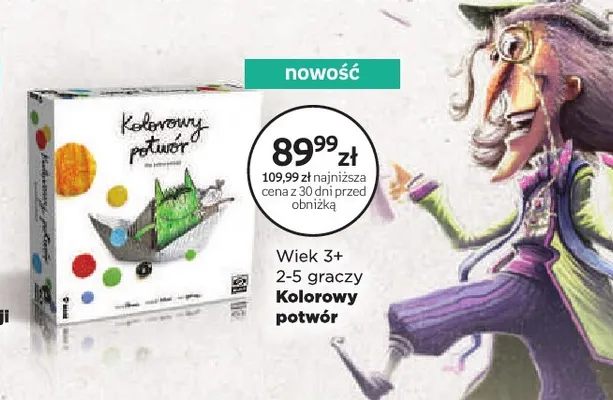 Gra planszowa Kolorowy potwór Galakta promocja w Empik