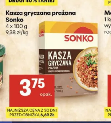 Kasza gryczana prażona Sonko promocja w Delikatesy Centrum