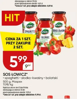 Sos Łowicz boloński promocja w Chata Polska
