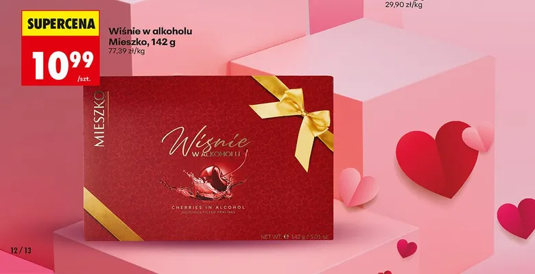 Wiśnie w alkoholu Mieszko promocja w Biedronka