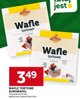 Wafle tortowe kwadratowe Euro Wafel promocja w Stokrotka