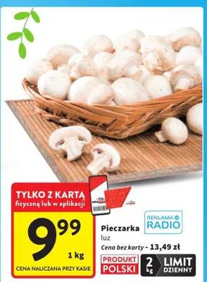 Pieczarka luz promocja w Intermarche