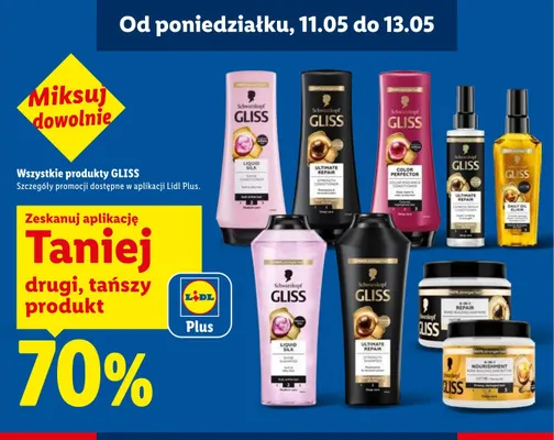 Odżywka do włosów w sprayu GLISS Ultimate Repair promocja w Lidl