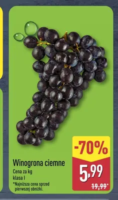 Winogrona ciemne promocja w Aldi