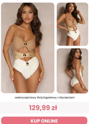 Jednoczęściowy strój kąpielowy z wycięciami Reneé promocja w Renee