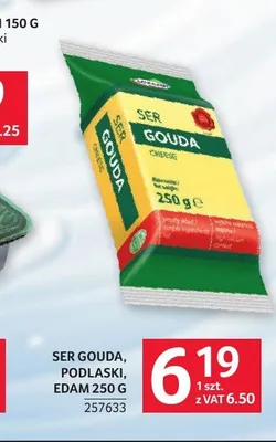 Ser żółty Edam Mlekovita promocja w Selgros