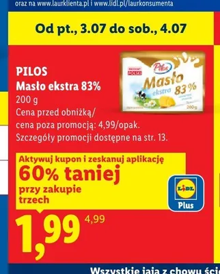 Masło ekstra promocja w Lidl