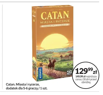 Gra planszowa Catan Miasta i rycerze dodatek dla 5-6 graczy Galakta promocja w Empik