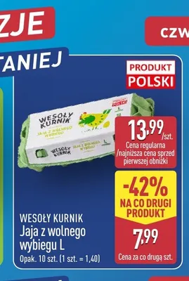 Jaja z wolnego wybiegu L Wesoły Kurnik promocja w Aldi