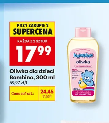 Oliwka dla dzieci Bambino promocja w Biedronka