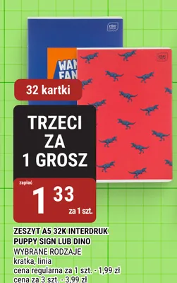 Zeszyt A5 32 kartek Interdruk Puppy Sign promocja w bi1