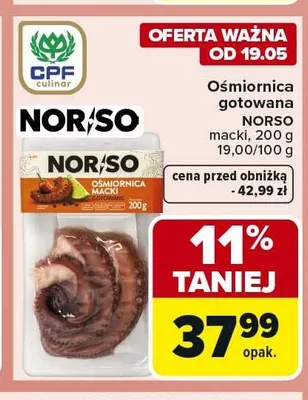 Ośmiornica gotowana NORSO macki promocja w Carrefour