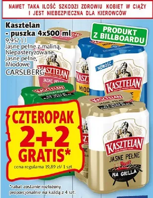 Piwo Kasztelan puszka czteropak 4x500ml promocja w Prim Market
