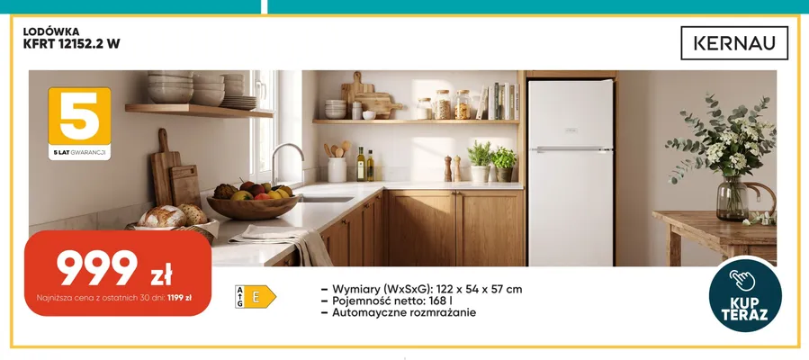 Lodówka Kernau Kfrt 12152,2W promocja w Max Elektro
