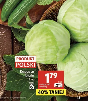 Kapusta biała polska promocja w Delikatesy Centrum