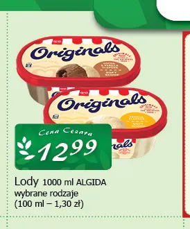 Lody Algida Originals promocja w CEZAR Delikatesy