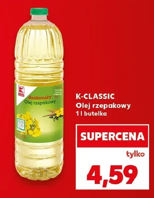 Olej rzepakowy K-Classic promocja w Kaufland