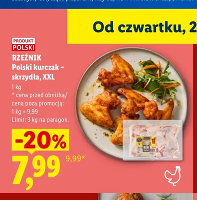 Polski kurczak - skrzydła XXL Rzeźnik promocja w Lidl