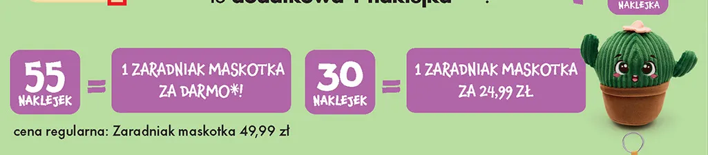 Maskotka Gang Zaradniaków promocja w Biedronka